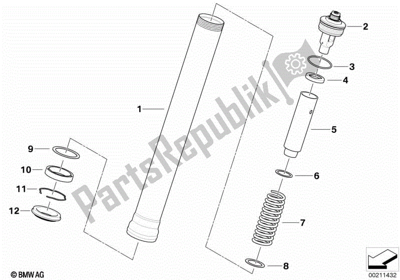 Toutes les pièces pour le Tube De Fourche, Gauche du BMW HP4 K 42 40 2012 - 2014