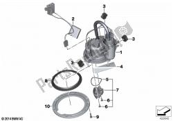 bomba de combustível e sensor de nível de combustível