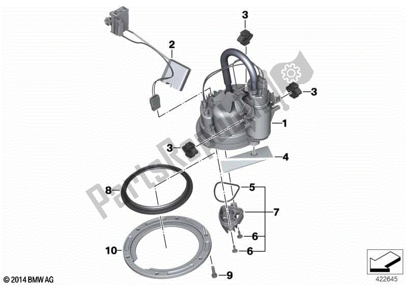 Toutes les pièces pour le Pompe à Carburant Et Capteur De Niveau De Carburant du BMW HP4 K 42 40 2012 - 2014