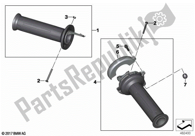 Toutes les pièces pour le Poignées De Guidon Non Chauffées du BMW HP4 K 42 40 2012 - 2014