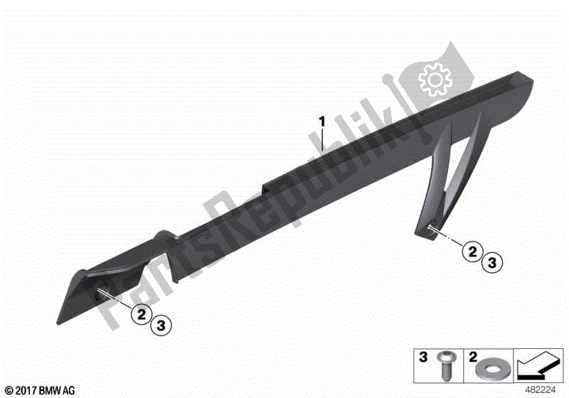 Alle onderdelen voor de Hp Koolstofvezel Kettingkast van de BMW HP4 K 42 40 2012 - 2014