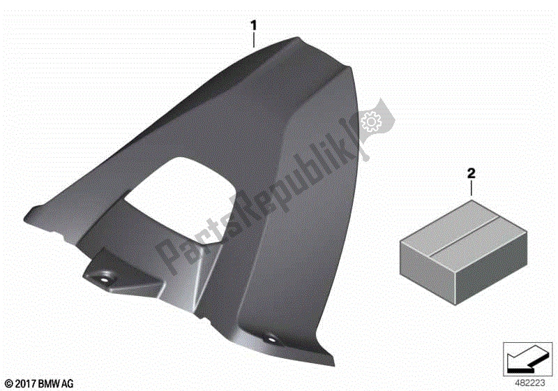 Toutes les pièces pour le Enjoliveur De Roue En Carbone Hp, Arrière du BMW HP4 K 42 40 2012 - 2014