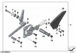 HP footpeg assembly, left