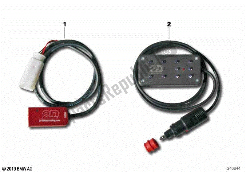 Alle onderdelen voor de Hp Infraroodzender, Ontvanger van de BMW HP4 K 42 40 2012 - 2014