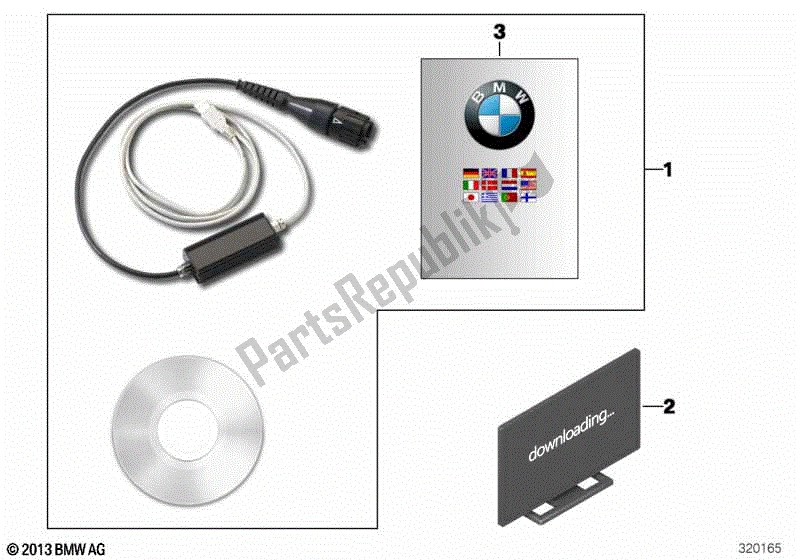 Alle onderdelen voor de Hp Race Kalibratieset 2 van de BMW HP4 K 42 40 2012 - 2014