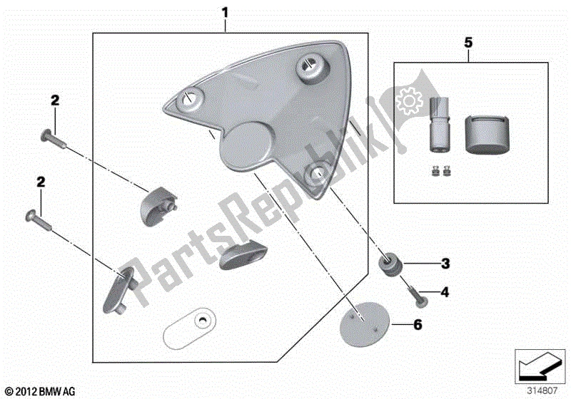 Alle onderdelen voor de Hp Racekapset van de BMW HP4 K 42 40 2012 - 2014