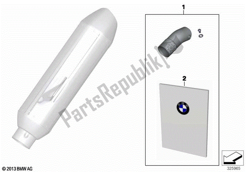 Alle onderdelen voor de Uitlaatdemper van de BMW HP4 K 42 40 2012 - 2014