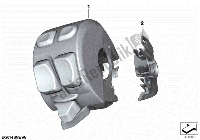 Toutes les pièces pour le Interrupteur Multifonction, Guidon, Gauche du BMW HP4 K 42 40 2012 - 2014