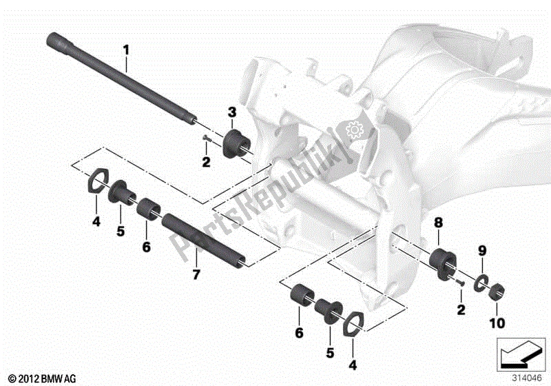 Toutes les pièces pour le Roulement De Bras Oscillant Arrière du BMW HP4 K 42 40 2012 - 2014