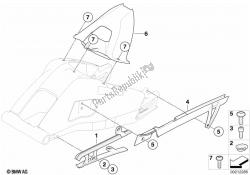 Rear wheel swinging arm mounting parts