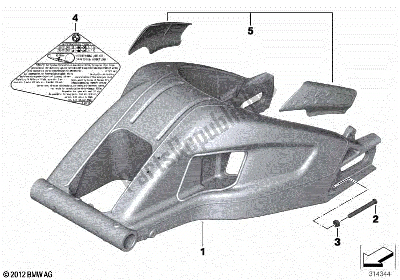 Toutes les pièces pour le Bras Oscillant De Roue Arrière du BMW HP4 K 42 40 2012 - 2014