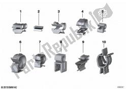 Retaining clips, line clips