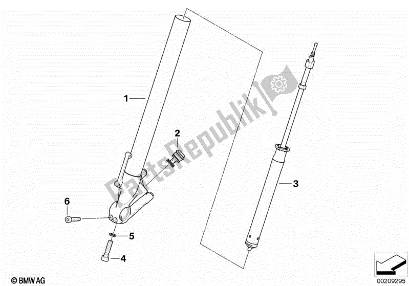 Toutes les pièces pour le Tube Coulissant à Droite du BMW HP4 K 42 40 2012 - 2014