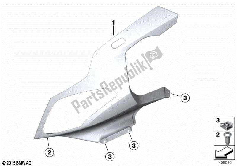 Alle onderdelen voor de Sierpaneel Bovendeel van de BMW HP4 K 42 40 2012 - 2014