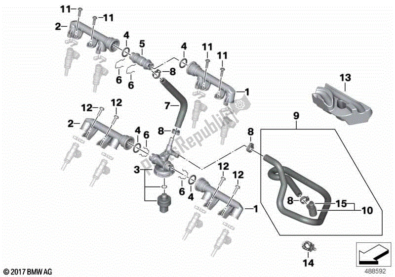 Toutes les pièces pour le Soupapes / Tuyaux Du Système D'injection De Carburant du BMW HP4 K 42 40 2012 - 2014