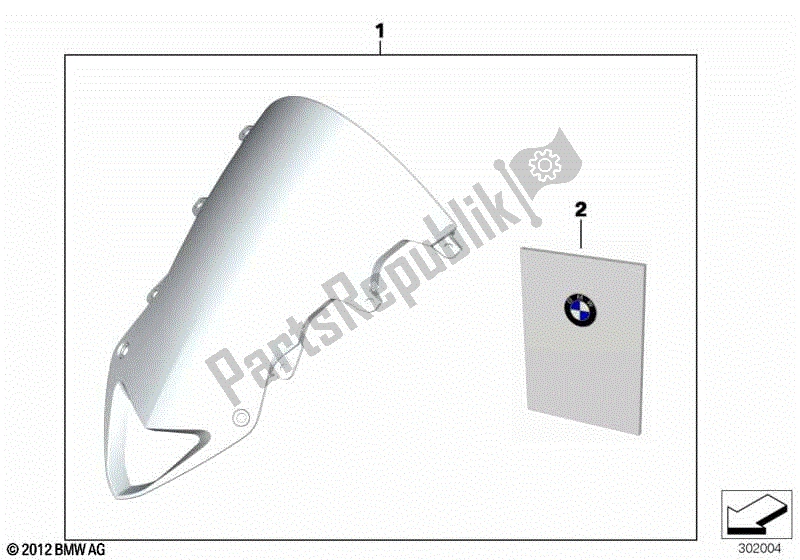 Toutes les pièces pour le Pare-brise, Haut du BMW HP4 K 42 40 2012 - 2014