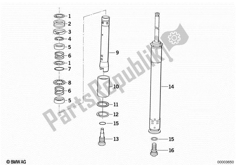 Toutes les pièces pour le Absorbeur du BMW K1  89V1 1000 1989 - 1992