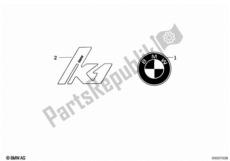 Toutes les pièces pour le Badge du BMW K1  89V1 1000 1989 - 1992