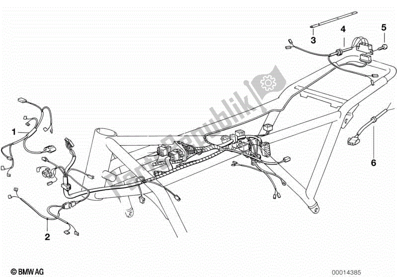 Todas las partes para Cubierta Del Mazo De Cables Delantero / Trasero de BMW K1  89V1 1000 1989 - 1992