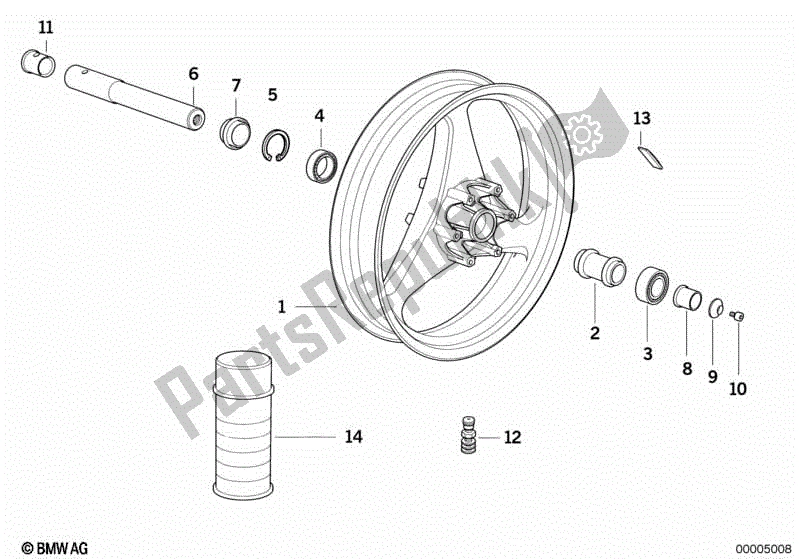 Todas las partes para Llanta De Fundición Delantera de BMW K1  89V1 1000 1989 - 1992