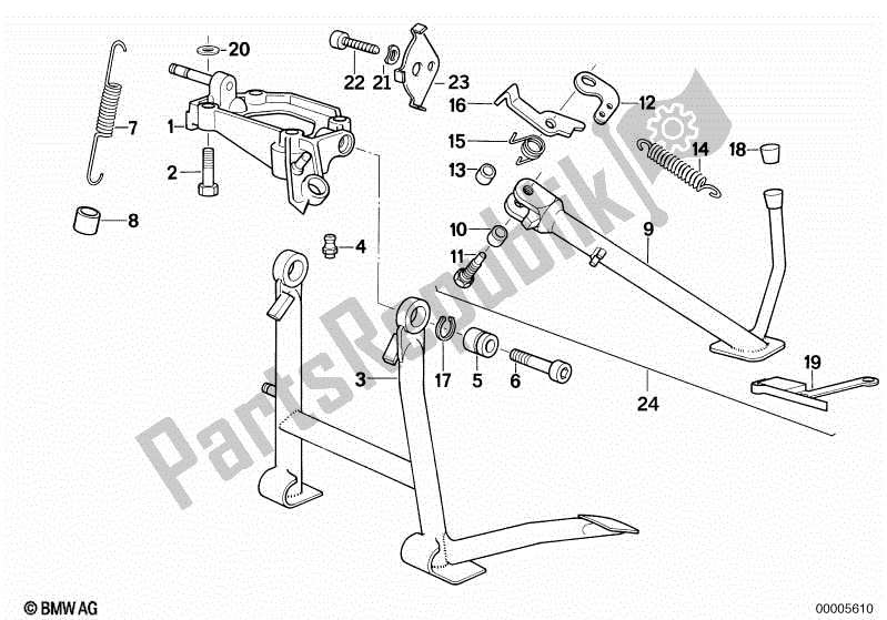 Todas las partes para Soporte Central de BMW K1  89V1 1000 1989 - 1992