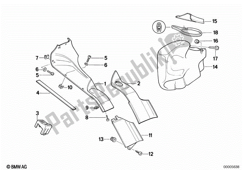 Toutes les pièces pour le Revêtement / Rembourrage Genoux / Boîte à Outils du BMW K1  89V1 1000 1989 - 1992