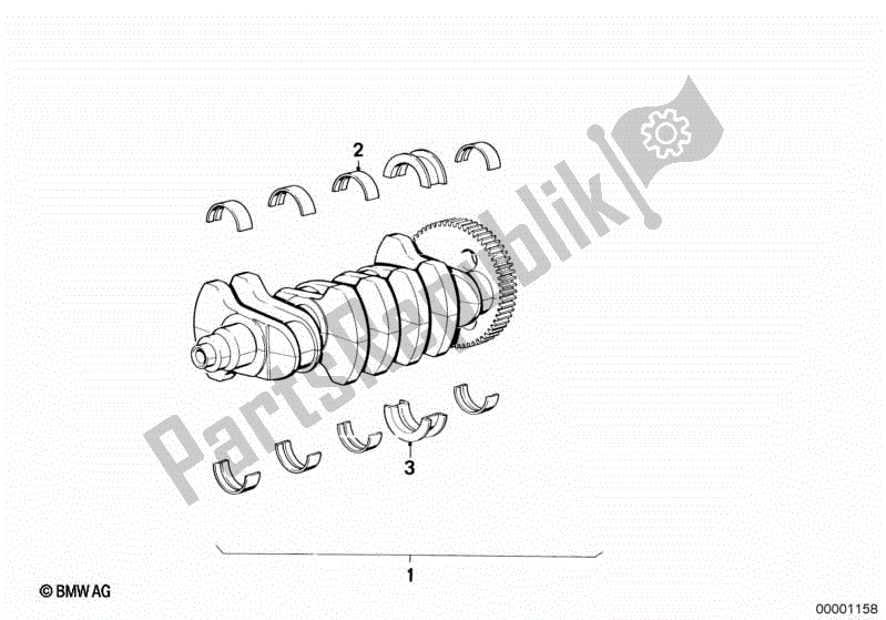 Todas las partes para Cigüeñal de BMW K1  89V1 1000 1989 - 1992