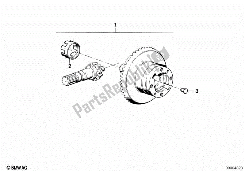 Toutes les pièces pour le Ensemble D'engrenages Différentiels du BMW K1  89V1 1000 1989 - 1992