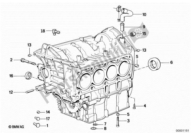 Toutes les pièces pour le Pièces De Montage De Bloc Moteur du BMW K1  89V1 1000 1989 - 1992