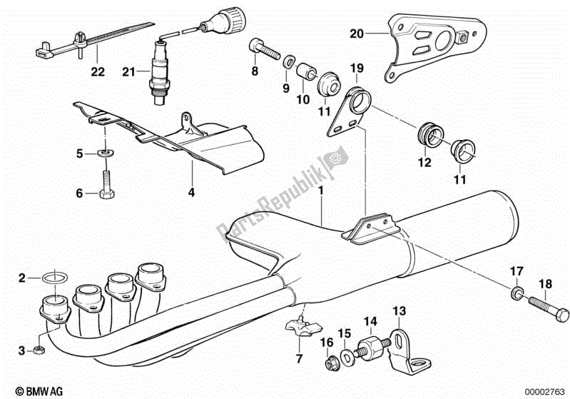 Toutes les pièces pour le Système D'échappement du BMW K1  89V1 1000 1989 - 1992