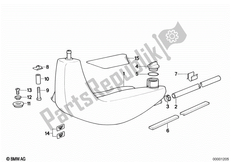 Todas las partes para Sistema De Enfriamiento Del Tanque De Expansión de BMW K1  89V1 1000 1989 - 1992