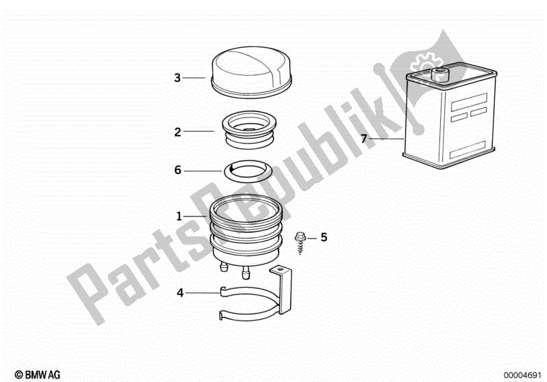 Toutes les pièces pour le Arrière Du Réservoir De Fluide du BMW K1  89V1 1000 1989 - 1992