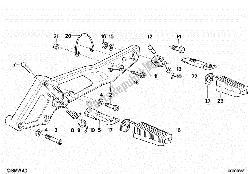 Todas las partes para Placa De Estribo / Estribo de BMW K1  89V1 1000 1989 - 1992