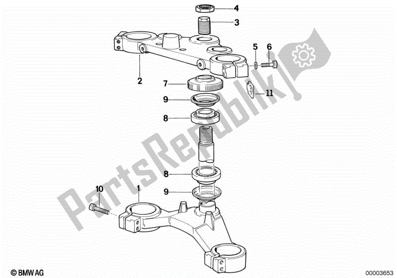 Todas las partes para Soporte De Horquilla, Inferior / Superior de BMW K1  89V1 1000 1989 - 1992