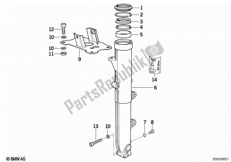 Toutes les pièces pour le Curseur De Fourche du BMW K1  89V1 1000 1989 - 1992