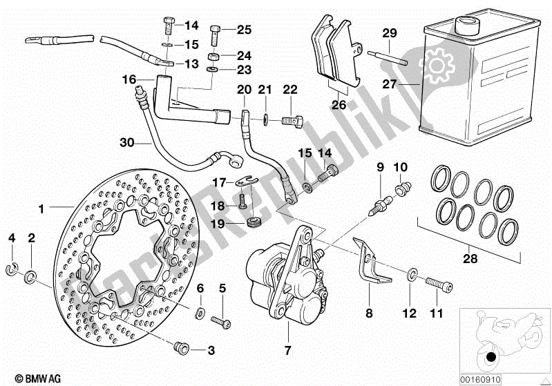 Toutes les pièces pour le Frein De Roue Avant du BMW K1  89V1 1000 1989 - 1992