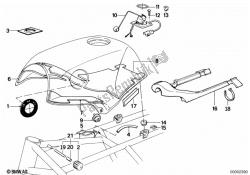 Fuel tank/attaching parts