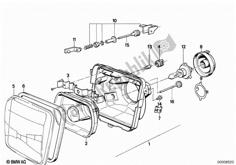 Todas las partes para Faro de BMW K1  89V1 1000 1989 - 1992