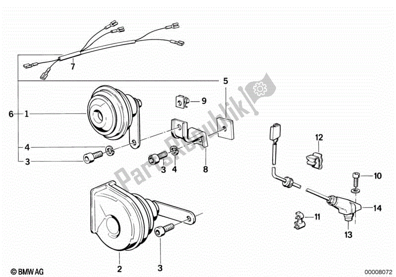 Toutes les pièces pour le Klaxon, Compteur De Vitesse Générateur D'impulsions du BMW K1  89V1 1000 1989 - 1992