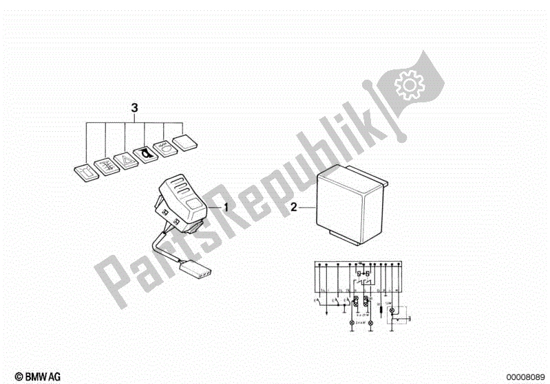 Toutes les pièces pour le Installation D'un Ensemble D'avertissement De Danger du BMW K1  89V1 1000 1989 - 1992