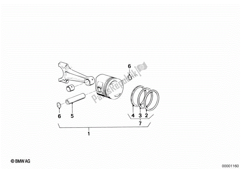 Toutes les pièces pour le Piston du BMW K1  89V1 1000 1989 - 1992