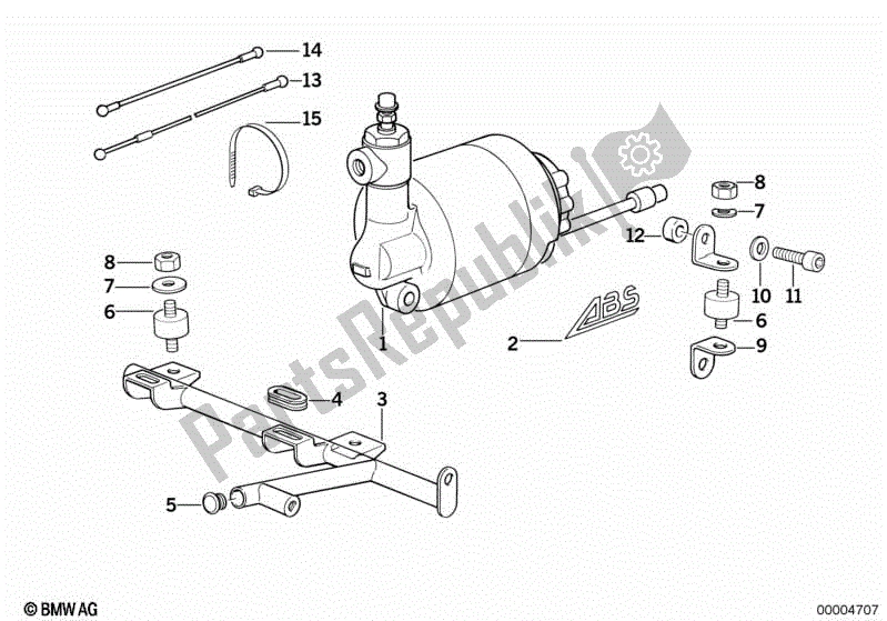 Todas las partes para Modulador De Presión Del Sistema Antibloqueo de BMW K1  89V1 1000 1989 - 1992