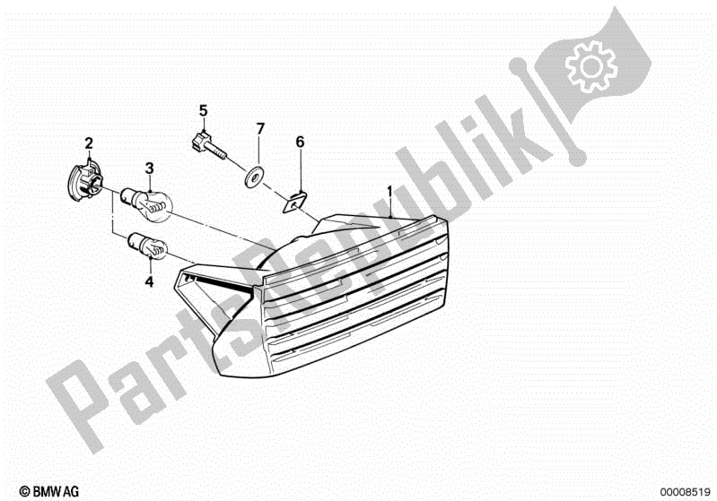 Todas las partes para Luz Trasera de BMW K1  89V1 1000 1989 - 1992