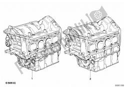 moteur court / carter de vilebrequin avec pistons