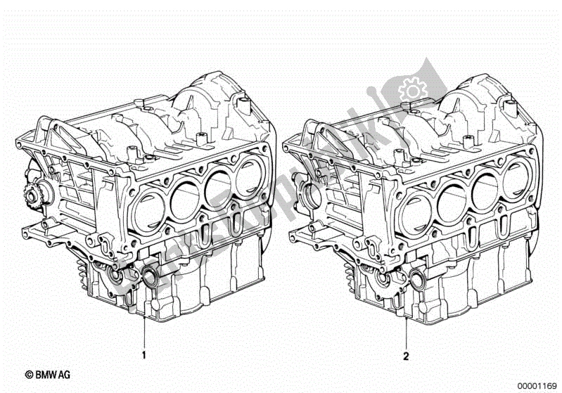 Toutes les pièces pour le Moteur Court / Carter De Vilebrequin Avec Pistons du BMW K1  89V1 1000 1989 - 1992