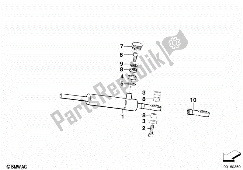 Todas las partes para Amortiguador De Dirección de BMW K1  89V1 1000 1989 - 1992