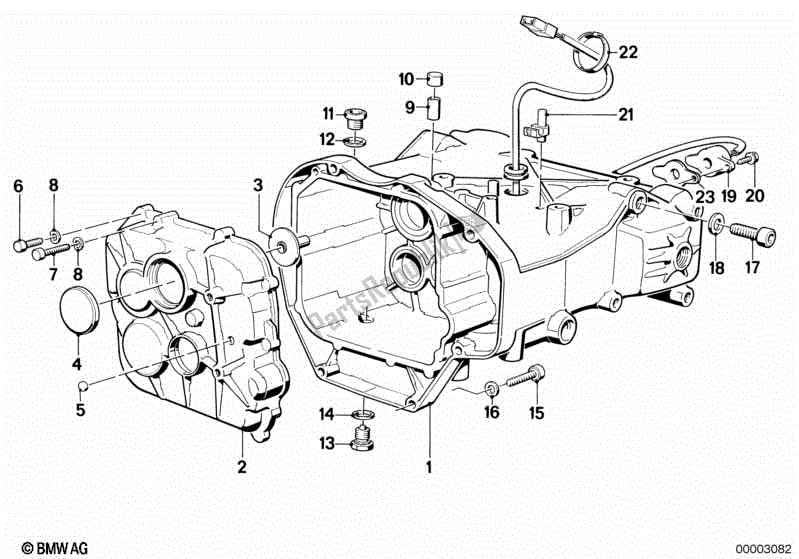 Toutes les pièces pour le Boîtier De Transmission / Support. Pièces / Joints du BMW K1  89V1 1000 1989 - 1992