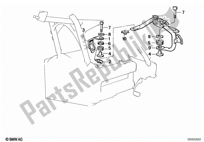 Todas las partes para Soporte Para Panel De Moldura de BMW K1  89V1 1000 1989 - 1992