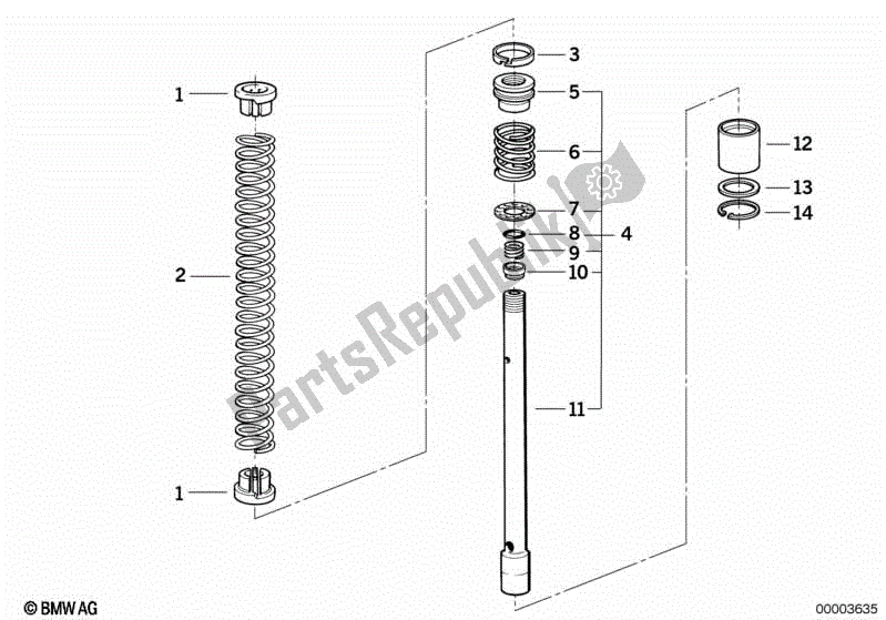 Toutes les pièces pour le Absorbeur du BMW K 100  589 1000 1984 - 1996