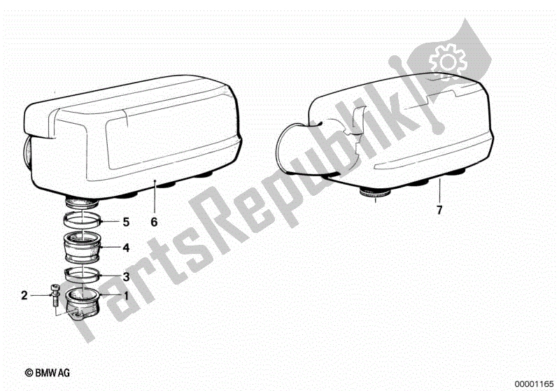 Todas las partes para Colector De Aire / Colector De Entrada de BMW K 100  589 1000 1984 - 1996